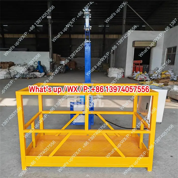 380V single person electric suspended basket high-altitude wind power project exterior wall construction water pipe installation