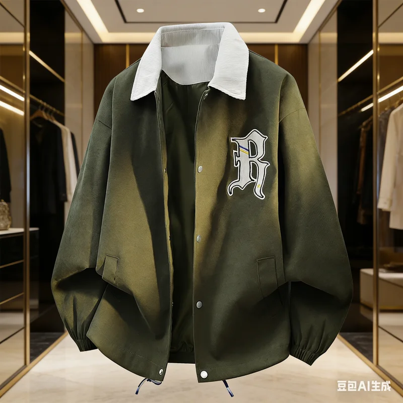 Spring and autumn new style jacket coats for men, trendy brand, fashionable and trendy Hong Kong style, best-selling high-qualit