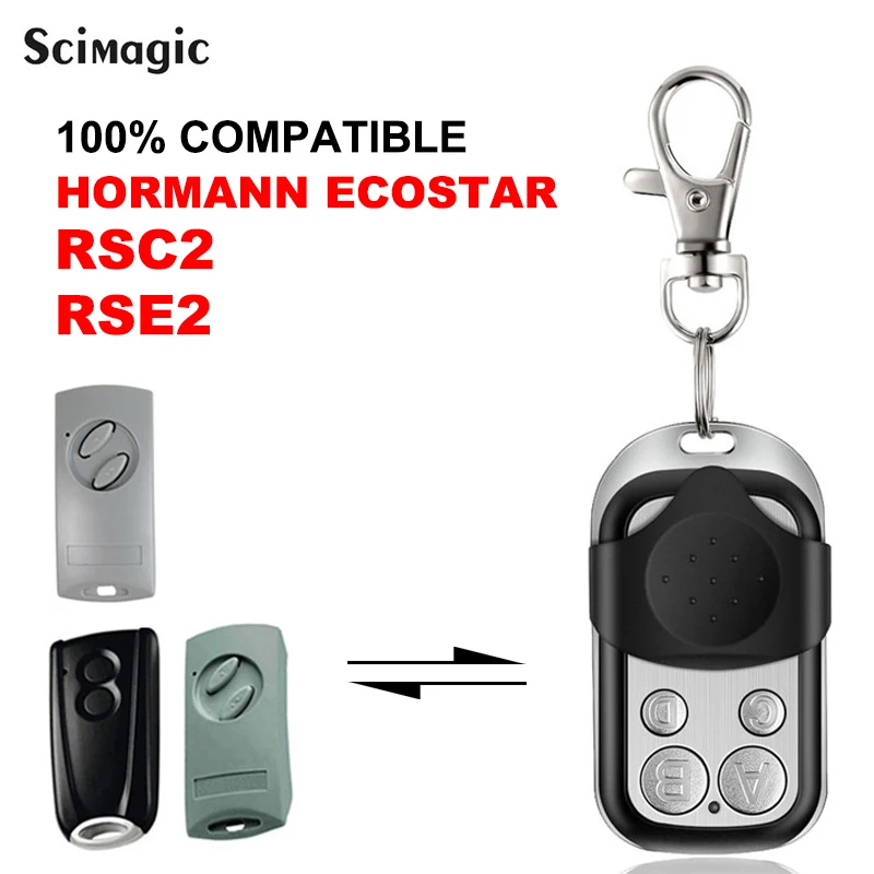 

HORMANN ECOSTAR RSC2 RSE2 433MHz Garage Gate Remote Control Rolling Code Handheld Transmitter Liftronic 500 700 800 Replacement