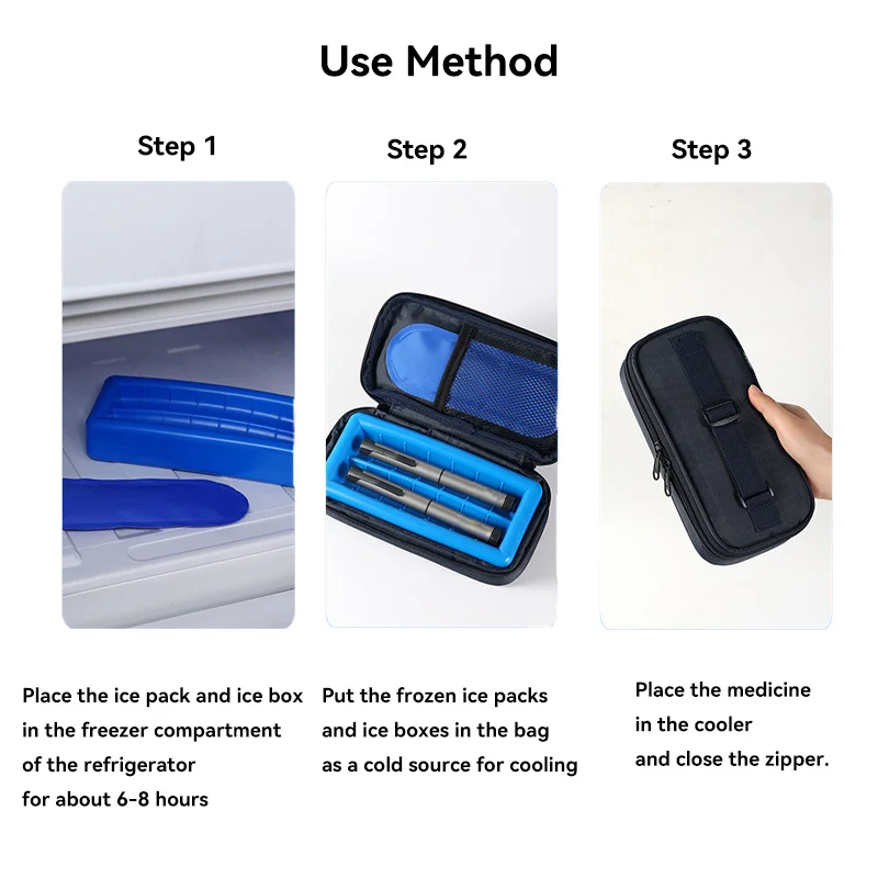 1pcs Insulin Travel Case Cooler, Small/Medium/Large, Diabetes Carrying Insulated Bag, Diabetic Small Bottle Protector Kit