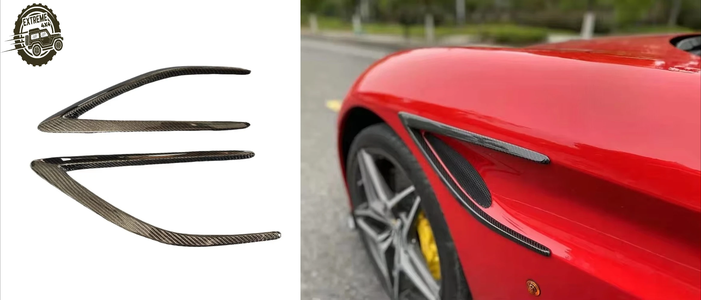 Used for 2015-2018 California T High-quality Carbon Fiber Side air Vent Decorative Body Kit