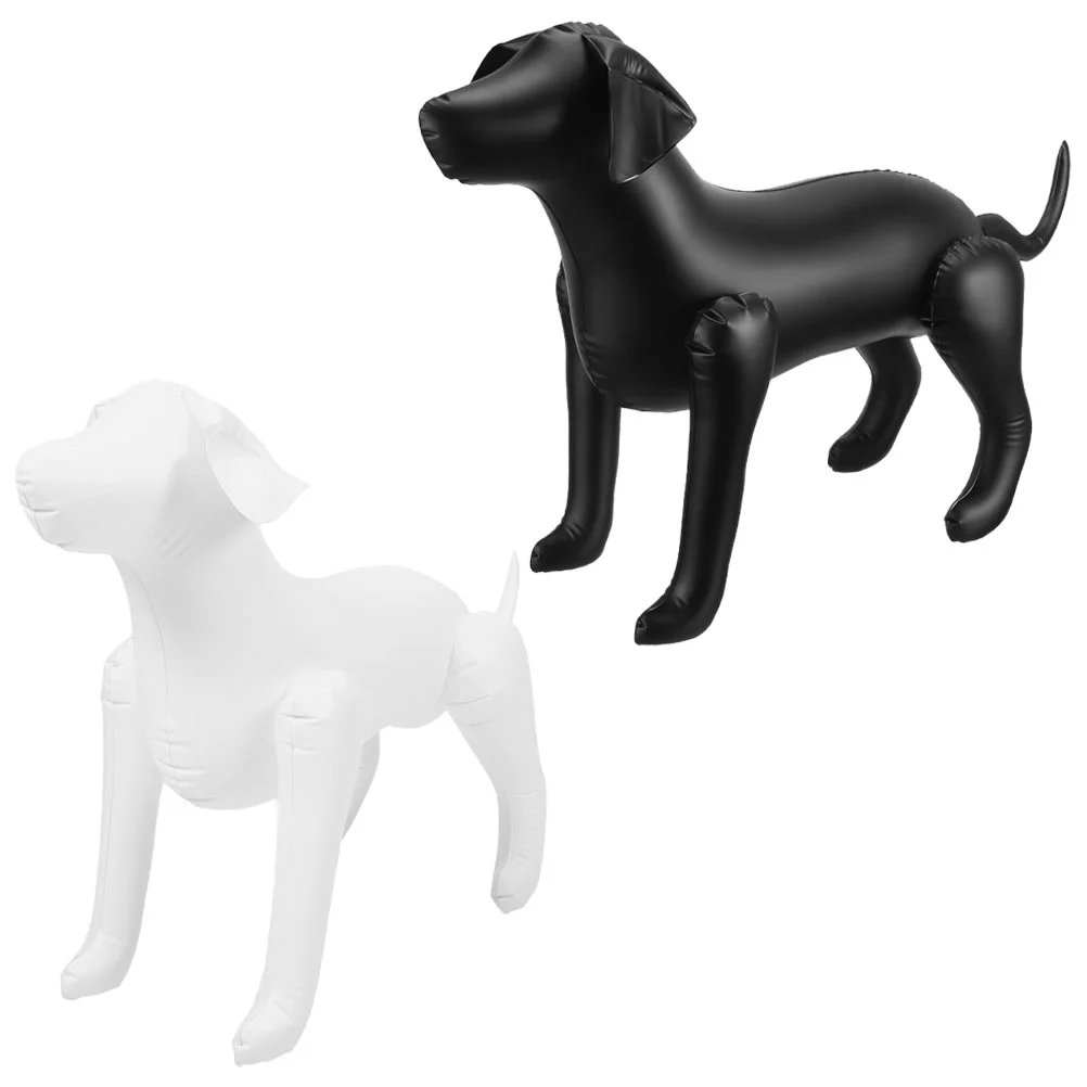 2 Pcs Pet Clothing Model Dog Mannequin Inflatable Dress Display Apparel Models Animal Coat Hanger Self Standing Dogs Clothes