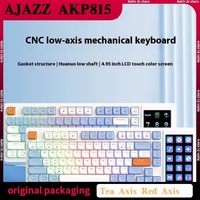 Ajazz Akp815 Mechanical Keyboard Wired Lcd Touch Color Screen 81 Key Huannuo Low Axis Visual Programming Custom Driven Game