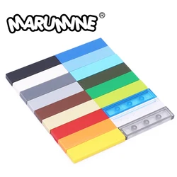 Marumine 1x4 타일 80PCS 클래식 빌딩 블록 2431 MOC 기본 벽돌 부품 DIY 액세서리 플레이트 호환 모든 주요 브랜드