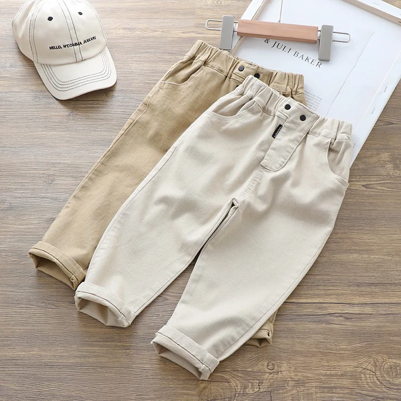 

2024 Spring and Autumn Boys' Casual Pants Minimalist Children's Baby Radish Pants Loose Sports Pants