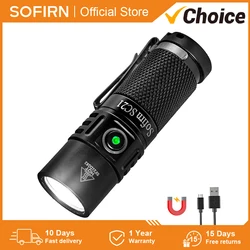 Sofirn-USB C Lanterna LED recarregável, Mini tocha com cauda ímã, SC21, 16340, 1000LM, LH351D, 90CRI