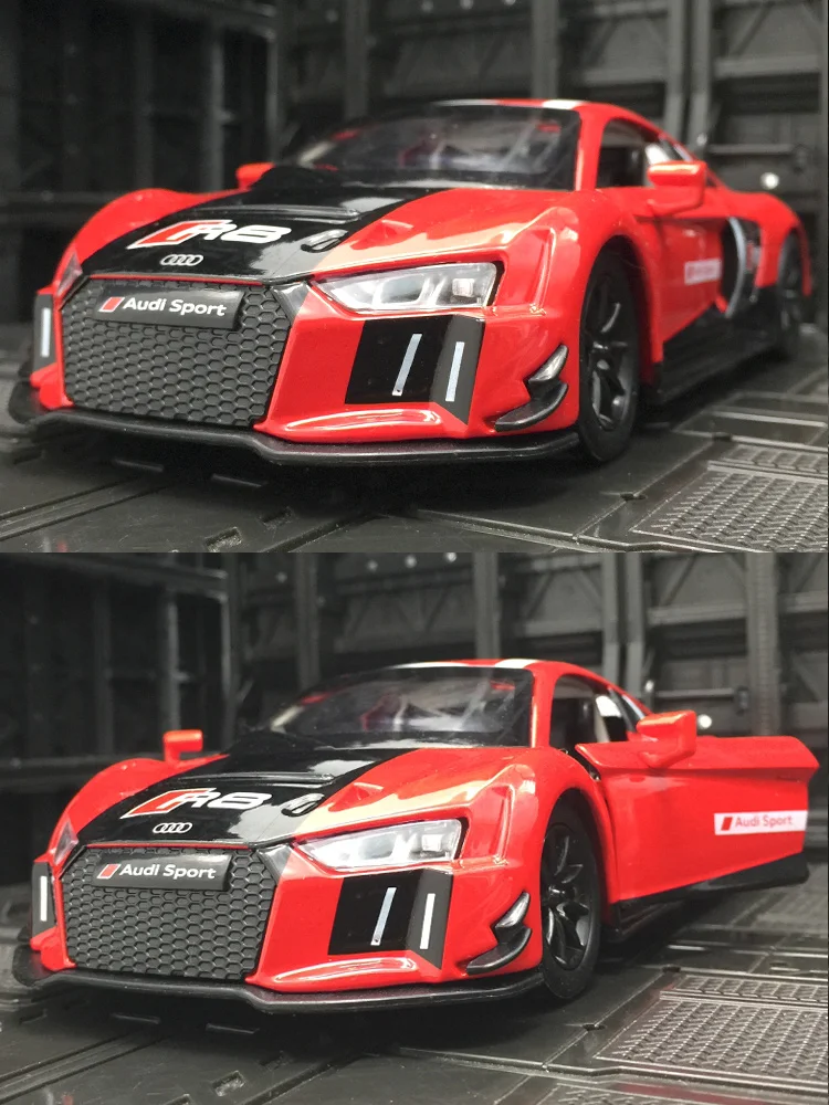 

CCA 1:24 AUDI R8LMS, модели спортивных автомобилей из сплава, звуковой свет, резиновые шины, миниатюрные автомобили, детская коллекция, подарки, тонкая работа