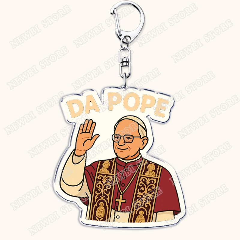 First American Pope Leo Xiv Keychains for Accessories Catholic Faith Chicago Pope Jesus Keyring Fans Gifts