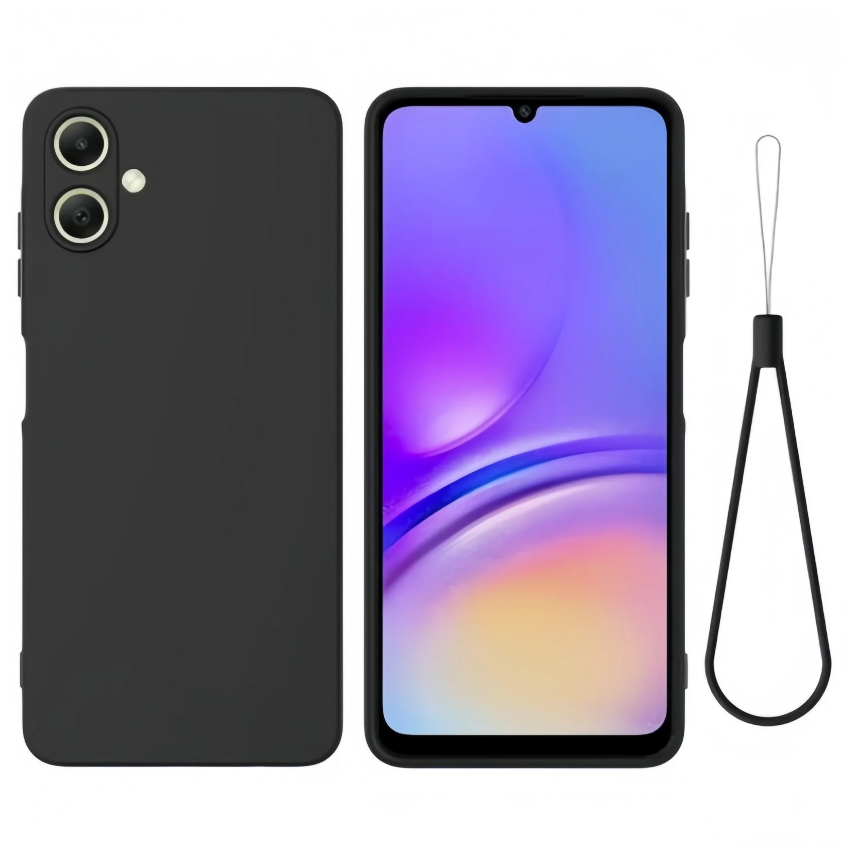 With Lanyard Fashion Solid Colour Shockproof Protective Liquid Silicone Case For Samsung Galaxy A07 5G/4G