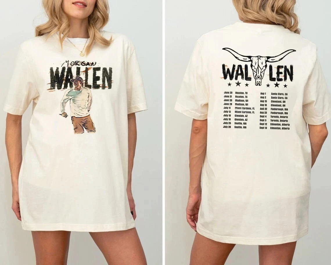 Vintage Wallen Country Music Morgan camisa si soy el problema 2025 camisa Unisex hombres mujeres verano Casual cuello redondo Camiseta de algodón