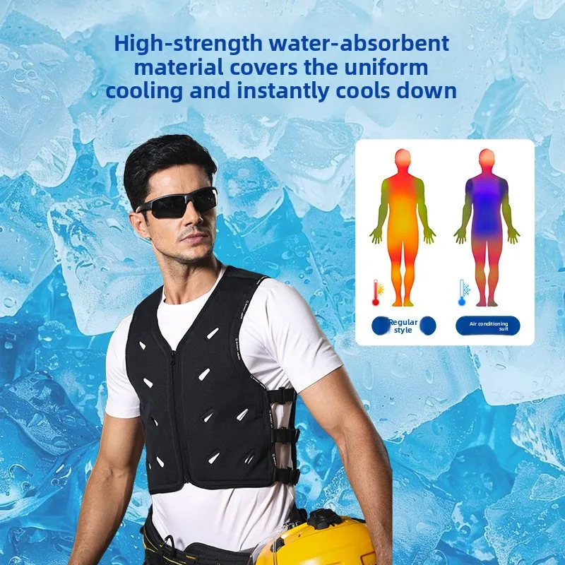 Hiking Vests High Temperature Operation Cooling Dry Cooling Vest Outdoor Refrigeration Clothes Evaporative Cooling Vest