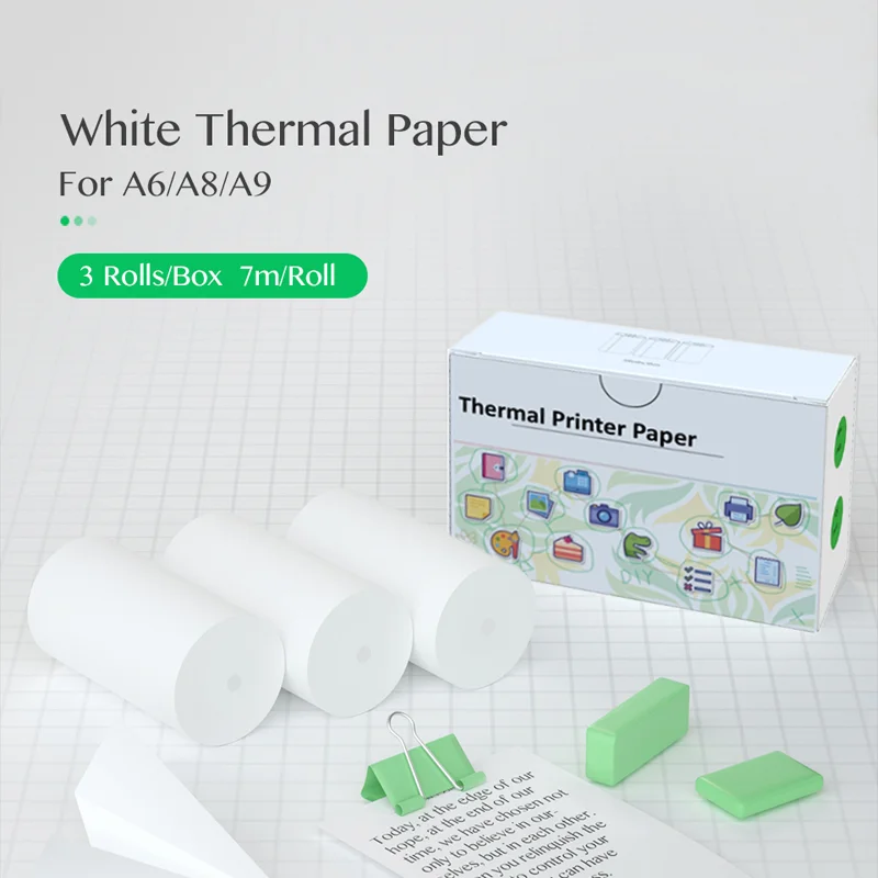 Printer Paper for Instant Print Camera,HD Printing Thermal Portable Refill Print Paper For 57mm Width Mini Pocket Printer Camera