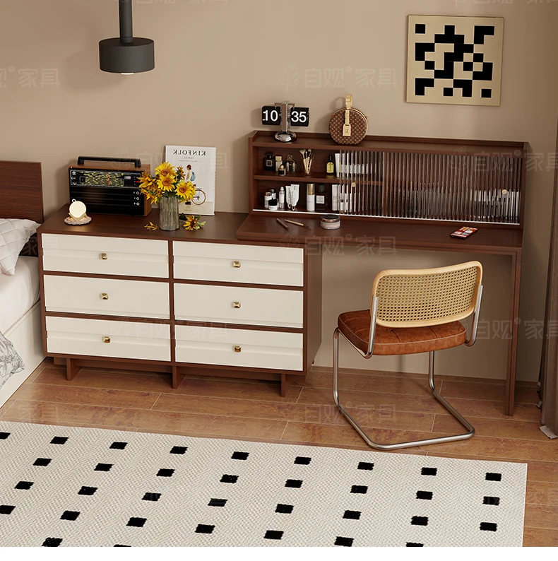 

Retro bedside cabinet makeup table with seat