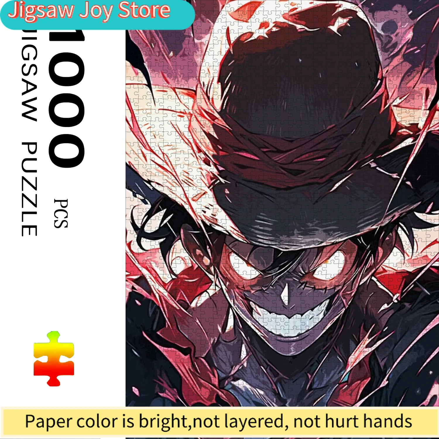 

Пазлы с героями аниме, большие сложные пазлы, прочная портативная коробка, идеальный подарок для семейных вечеринок, праздничных мероприятий, Рождества.