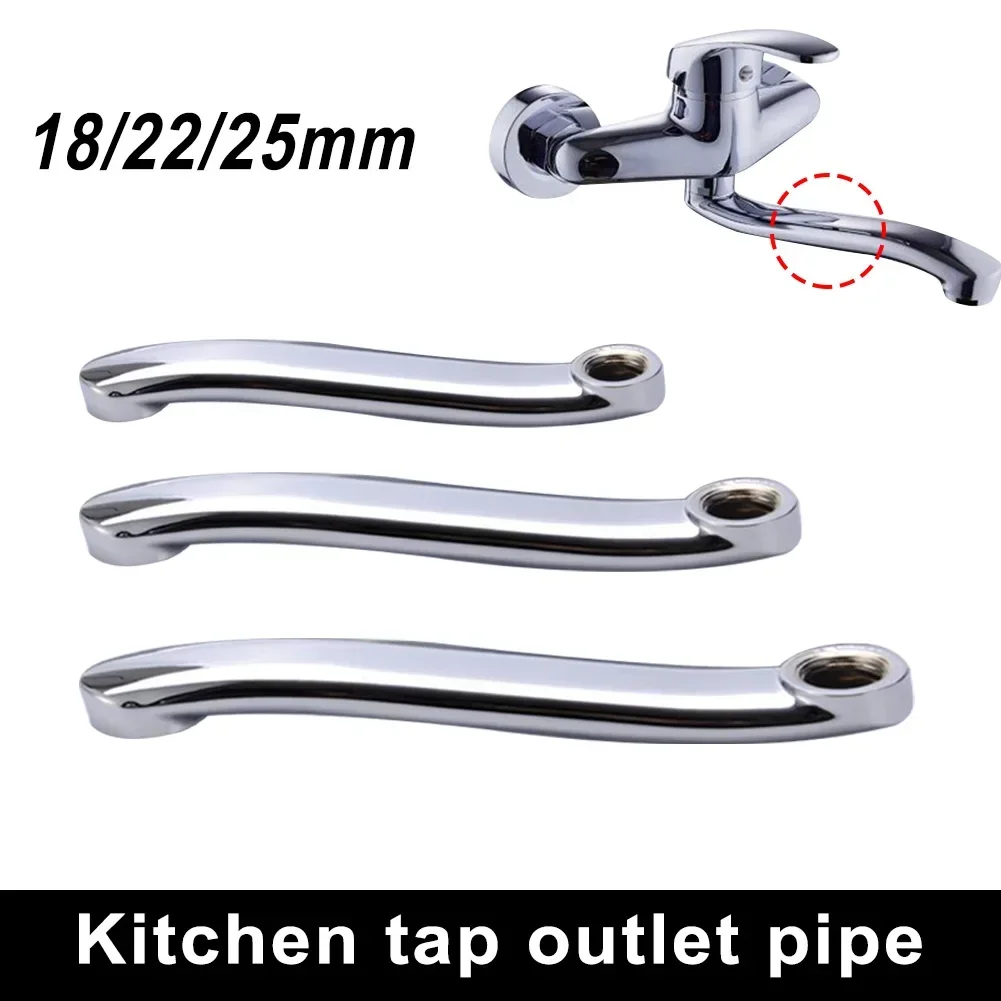 Outlet Pipe Faucet Tube Extension Kitchen Replacement Fittings Shower Stainless Steel Wall-Mounted Accessories