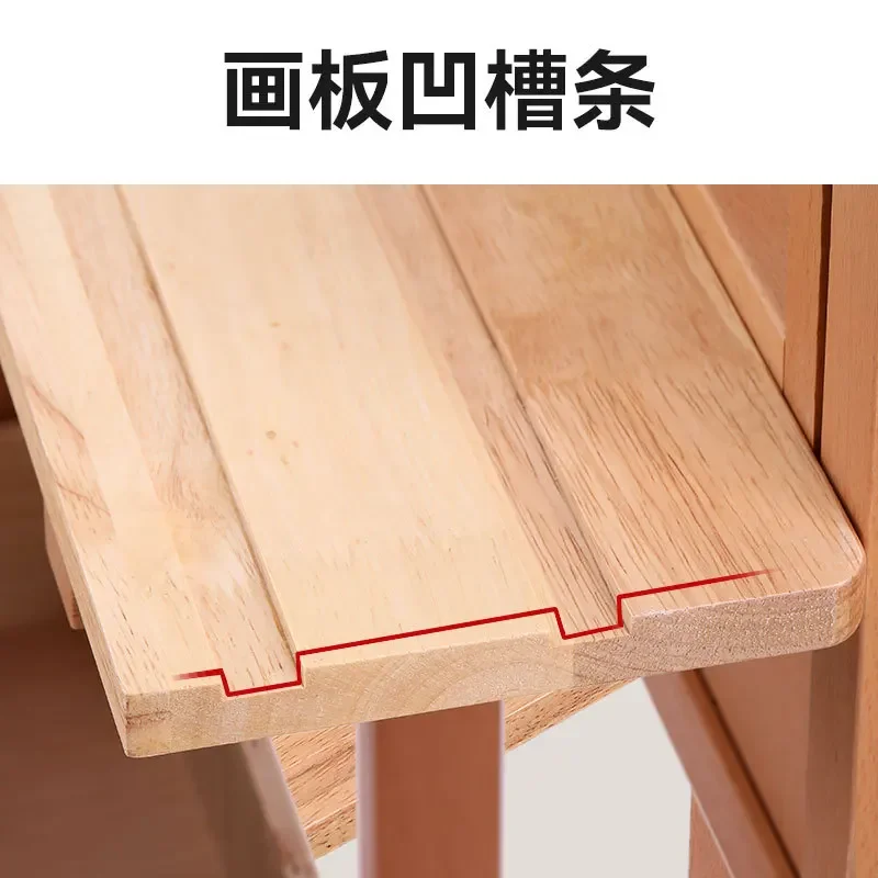 Art sketch desk integrated painting stool art test studio training chair lifting multifunctional wooden easel with drawer