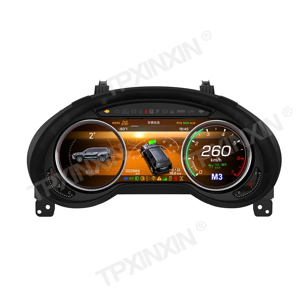 Car Instrument Digital Cluster For LEXUS GX GX400 GX460 2010-2021 Dashboard Carplay Virtual Cockpit Speedometer Screen Head Unit