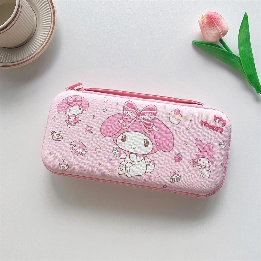 Portable Storage Bag for Nitendo Switch NS Oled Game Console EVA Hard Protective Case Kuromi Cinnamoroll Hello Kitty 