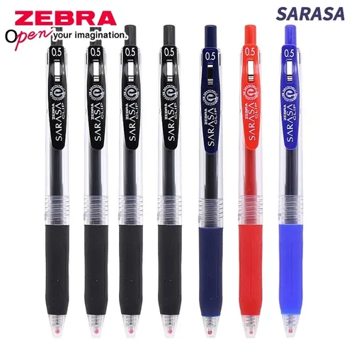 Bolígrafo de Gel japonés ZEBRA SARASA JJ15, 0,5mm, alta capacidad, secado rápido, escritura Kawaii, papelería escolar para estudiantes, accesorios de oficina