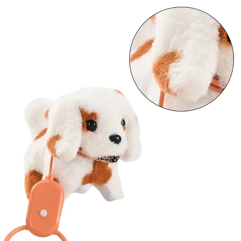 Juguete electrónico de peluche para perros, juguetes interactivos divertidos, tizas, barras, cola para sacudir, perro de peluche realista, regalo para niños