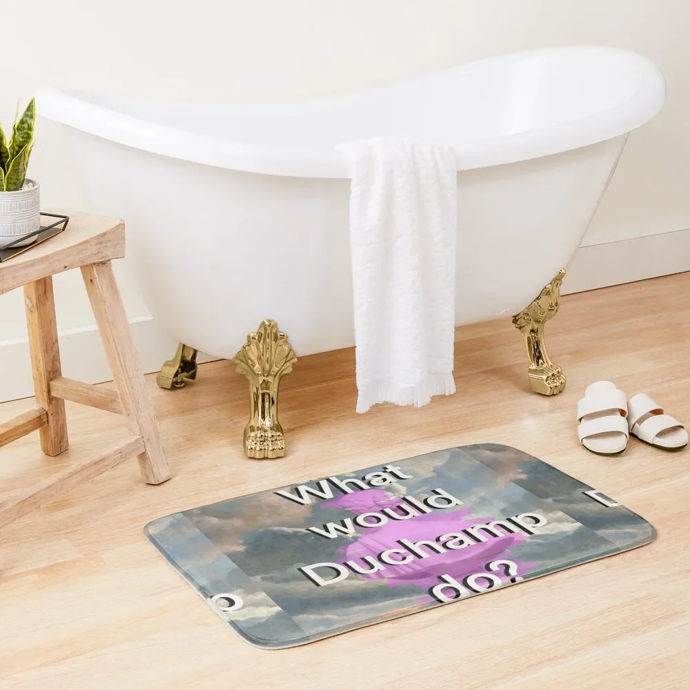 What Would Duchamp Do? Bath Mat For The Bathroom Bathroom Rug Mat