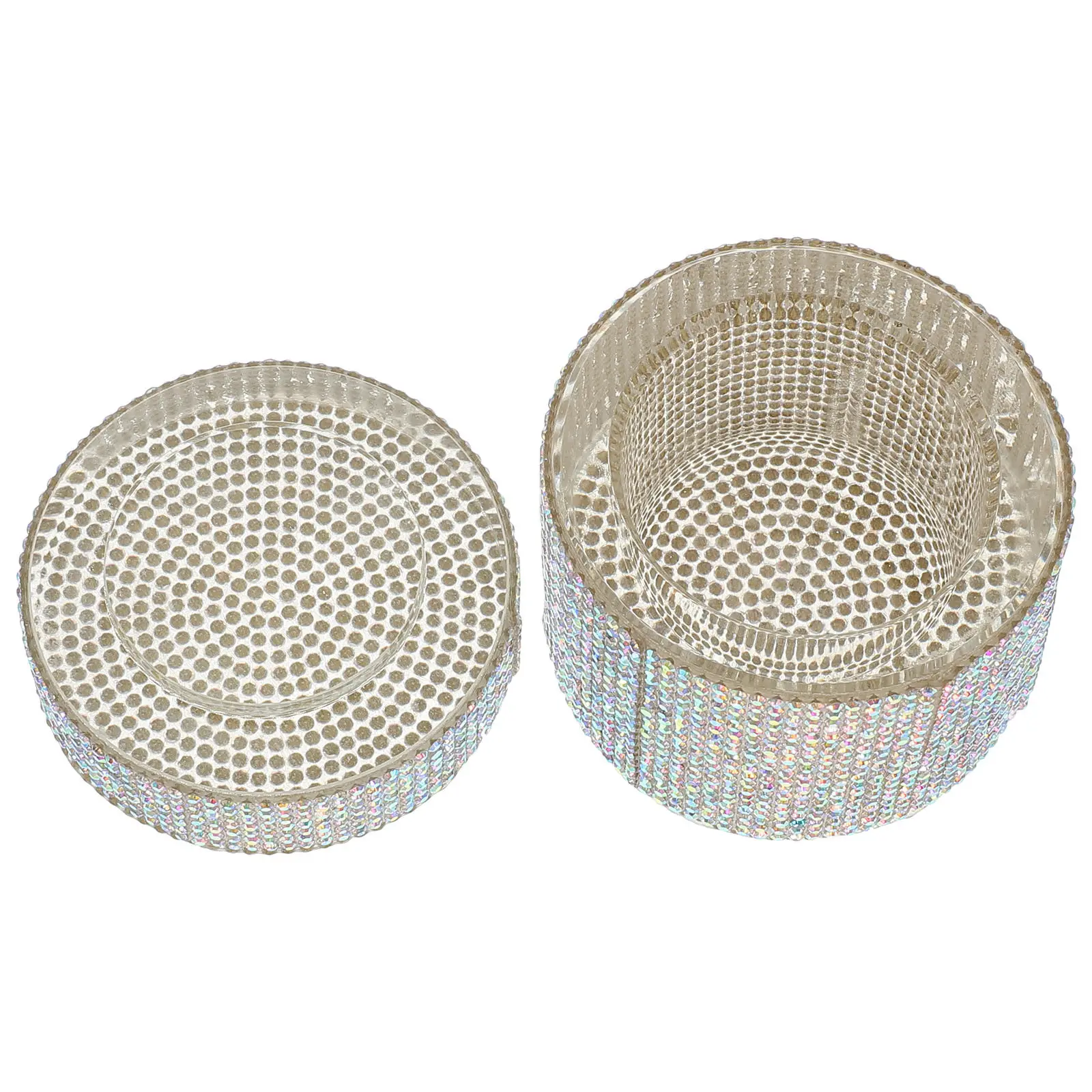 Crystal Rhinestone Nail Dappen Dish Cup Lid Large Capacity Nail Art Tool Organizer Manicure Brush Cleaner Cup Dappen Dish Cups