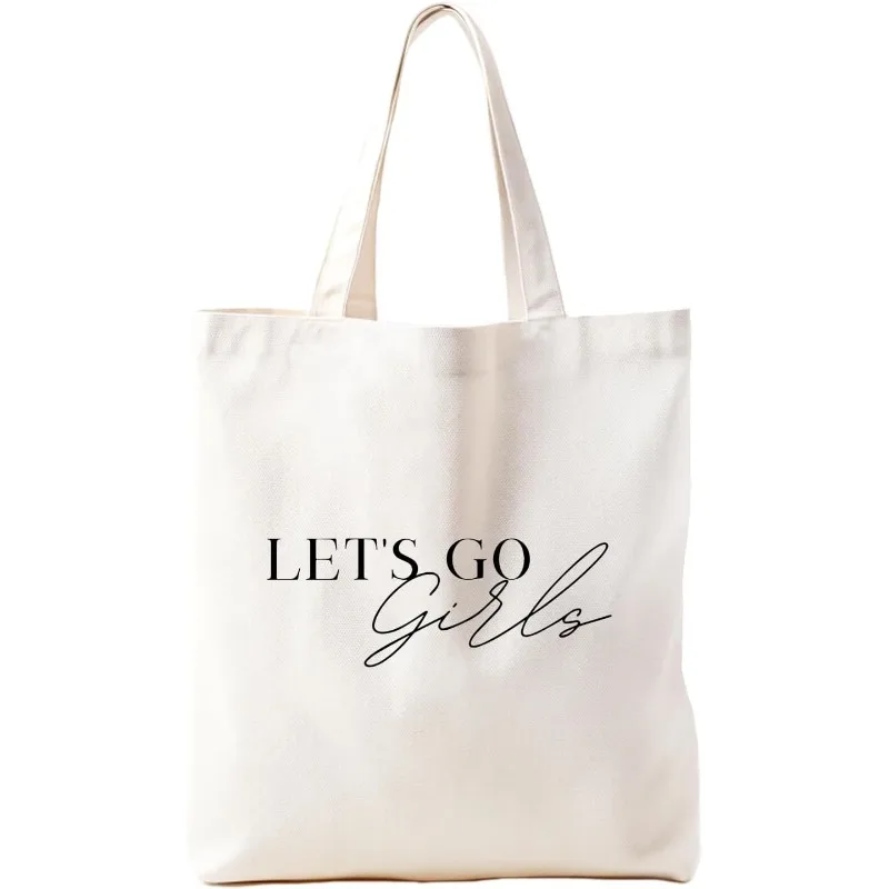 

Новая холщовая сумка через плечо с текстовым принтом, повседневная вместительная сумка для покупок, универсальная сумка для путешествий с карманами для хранения, для студентов и офисных работников