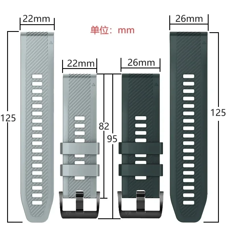 Watch Strap For Garmin Descent Mk3i 51mm Mk2i Mk2 Mk1 Fenix 6X 6 Pro 7X 7 Pro 5X 5 Plus Quickfit 22 26mm Silicone Bands Bracelet