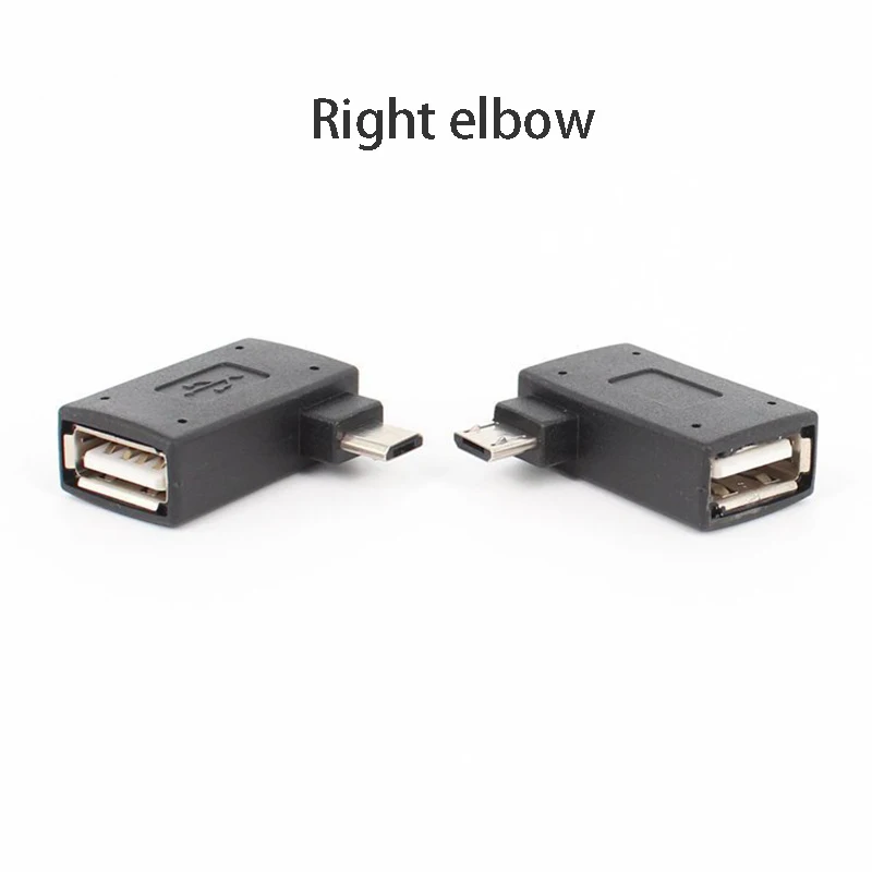 Left And Right Elbow Otg Data Transmission Android Reverse Interface Connection Usb Female To Micro Revolving Connector E2