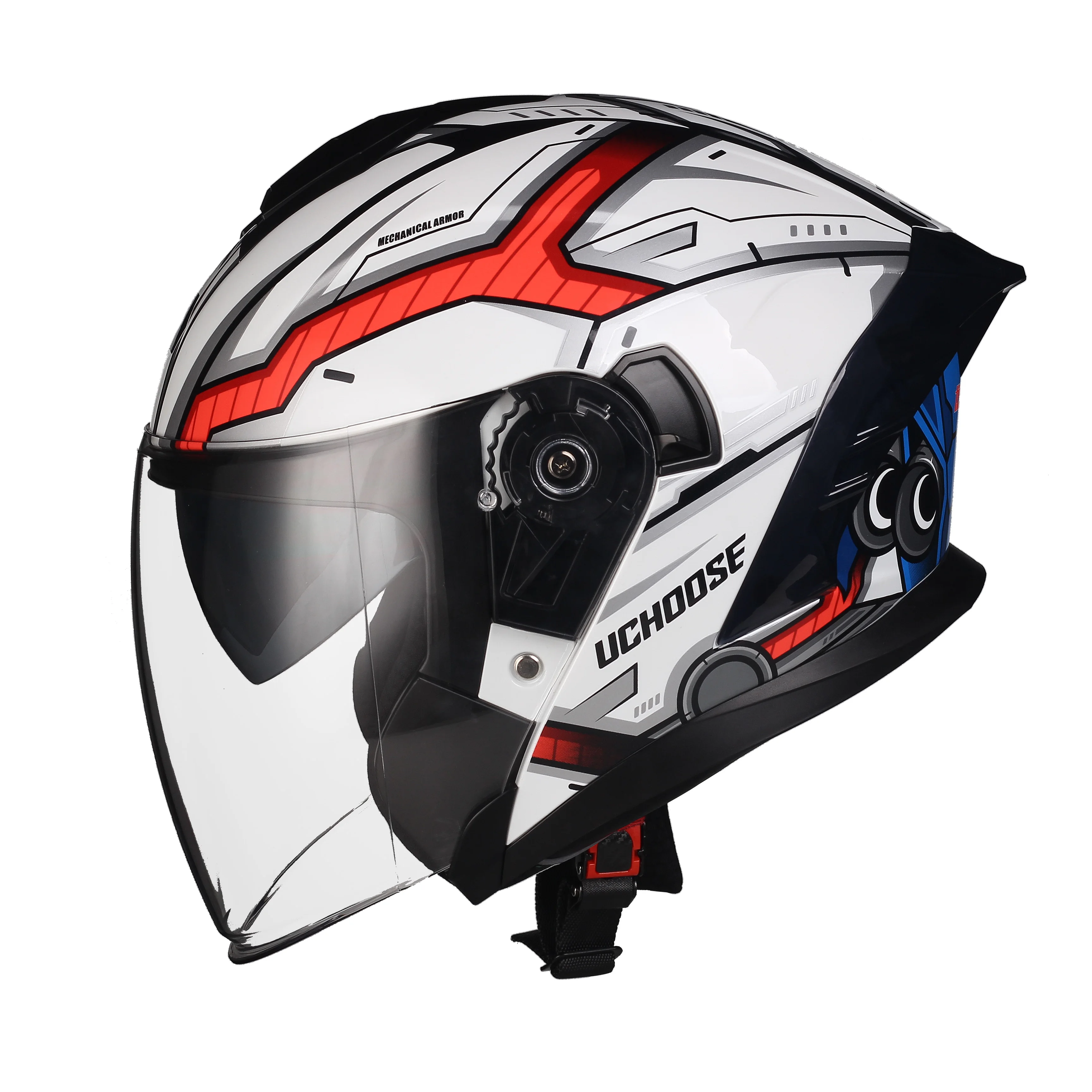 

STLF ZoomLon Wholesale DOT Certified ABS Double Visor Customizable Color Logo Half Face Helmets Comfortable Soft Lining All Seas