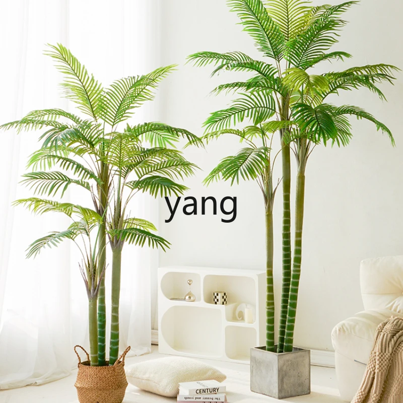 

L'm'm Bionic Plant Palm Indoor Mall Landscape Landscaping Decoration Floor Bonsai Fake Trees