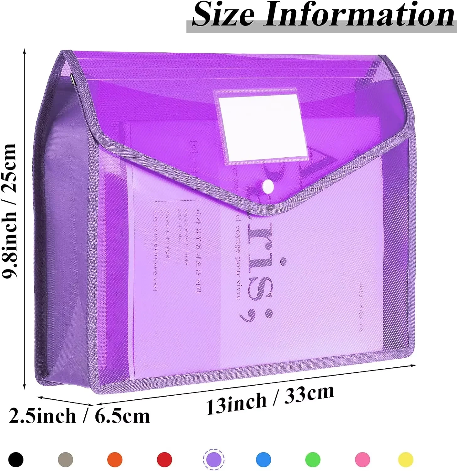 Carpetas de archivos A4 de gran capacidad, bolsa de almacenamiento de papelería impermeable, bolsa organizadora de archivos, carpeta de sobres, suministros escolares