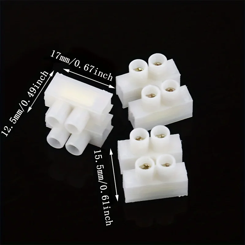 10Pcs 2P terminal block Plastic Wire Connector Screw Cable Connector Wire Connector Strip