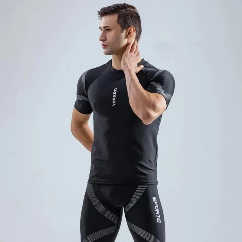 Men's Quick-drying Surfing Clothes High Elastic Comfortable Breathable Short Sleeve Swimming Suit Trunks Snorkeling Diving Suit