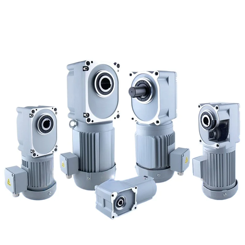 

Hypoid three-phase single-phase mid-air real shaft 200w small gear right angle gear reducer F3