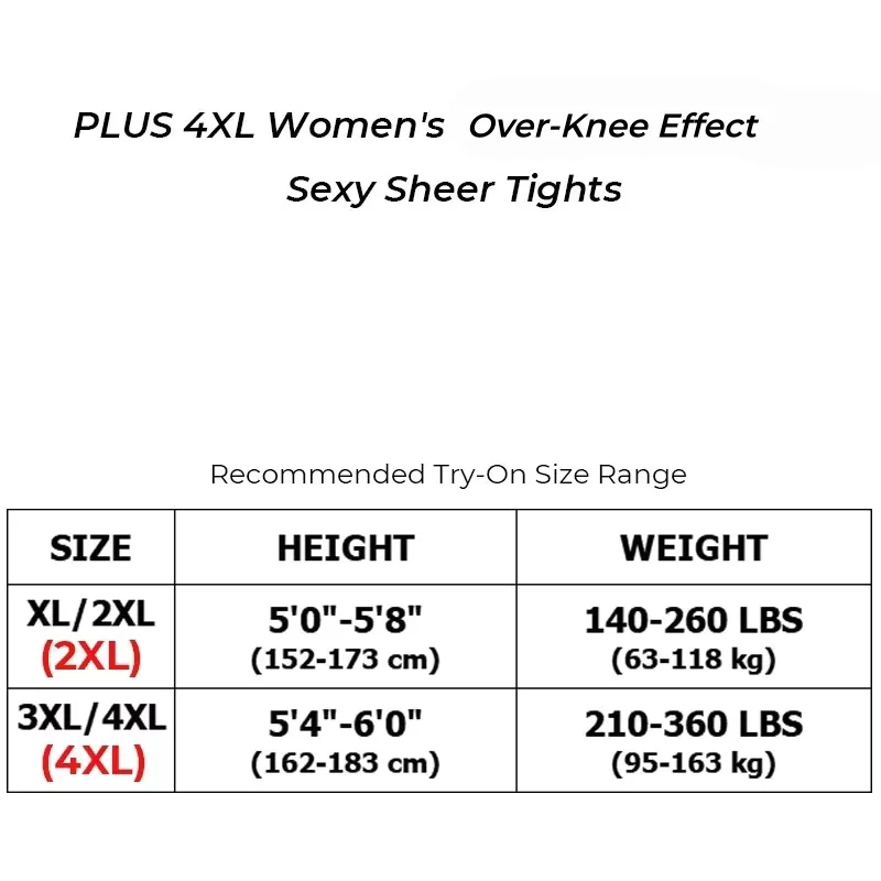 Fashion Women's Plus Size 4XL Black Polka Dot Pattern Small Star Pattern Over-Knee Effect Tights Extra Large Semi-sheer Nylons