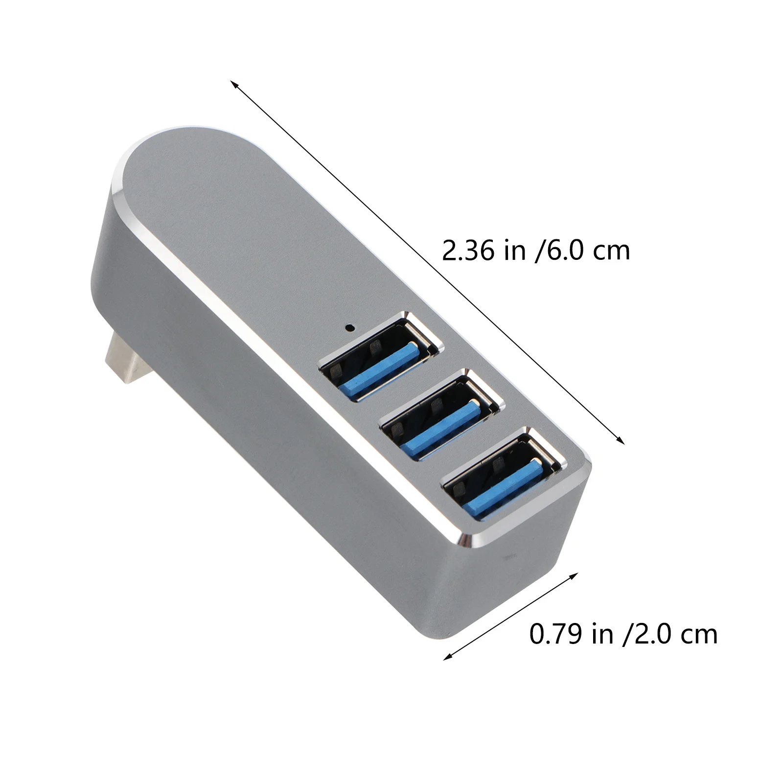 

Aluminum Alloy Usb Hub 3 Port Usb 3.0 Splitter Swivel Connector Data Transfer Hub For Laptop Phone Hard Drive Multi-Port