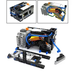 NEW Technical Pneumatics MOC Automatic Motorized Compressor Building Blocks Model DIY Bricks Toys Gifts with Pneumatic Airtank