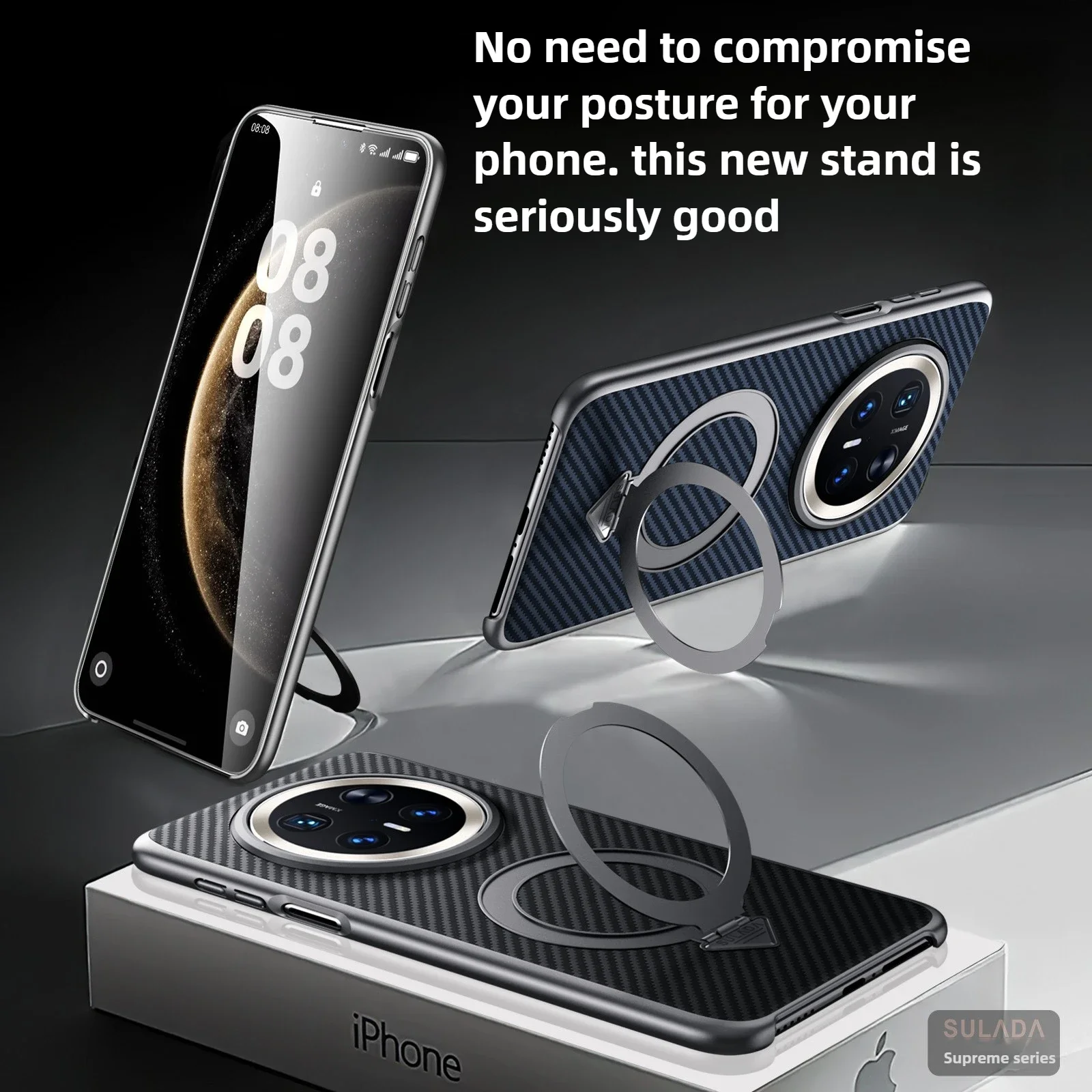 Sulada supremo para honor magic 8 pro caso de fibra carbono padrão kevlar textura caso telefone para honor magic 7 pro magic 8 7