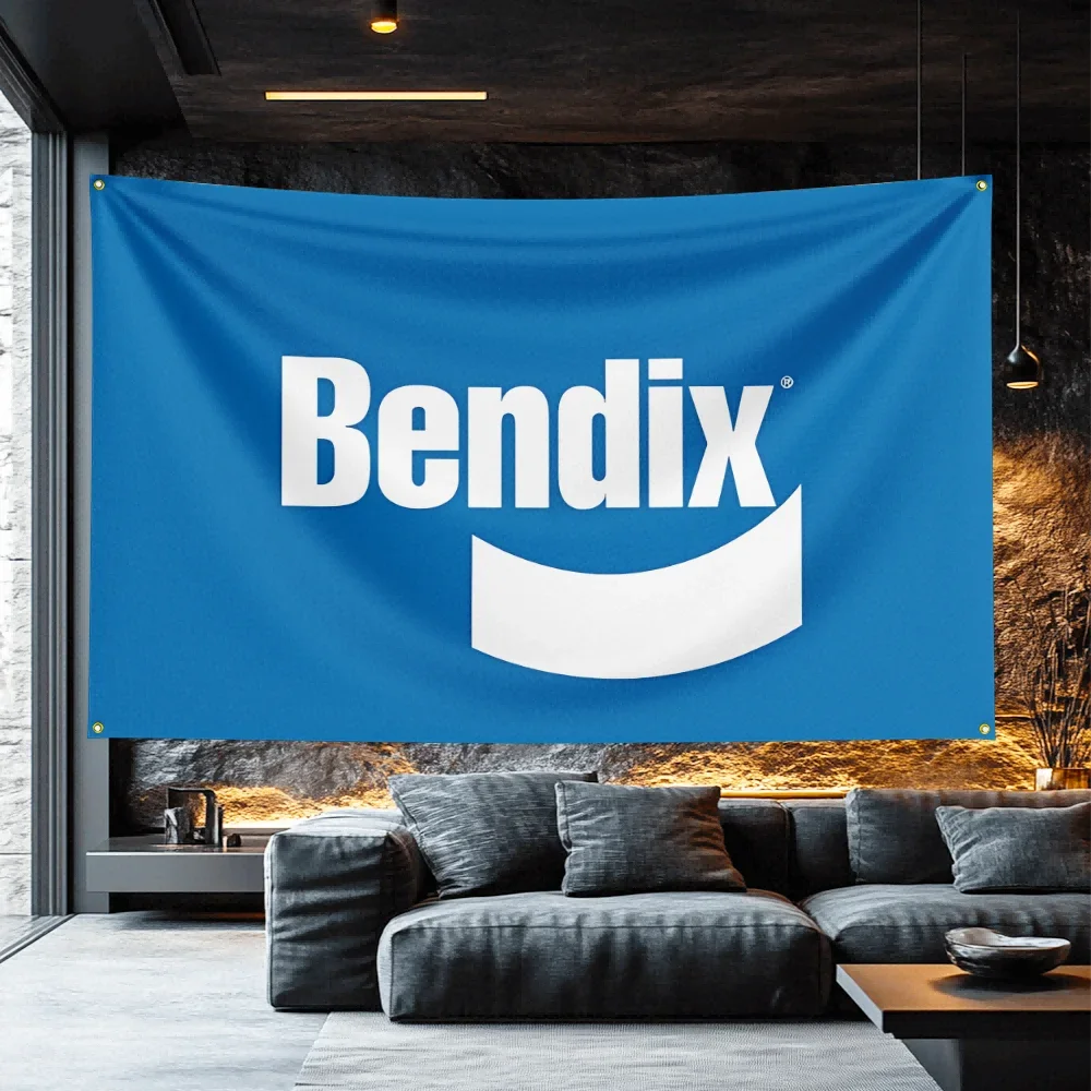 Bendix Brake Tribute Vehicle Flag   Polyester Wall Hanging For Workshop Decor Car Lover