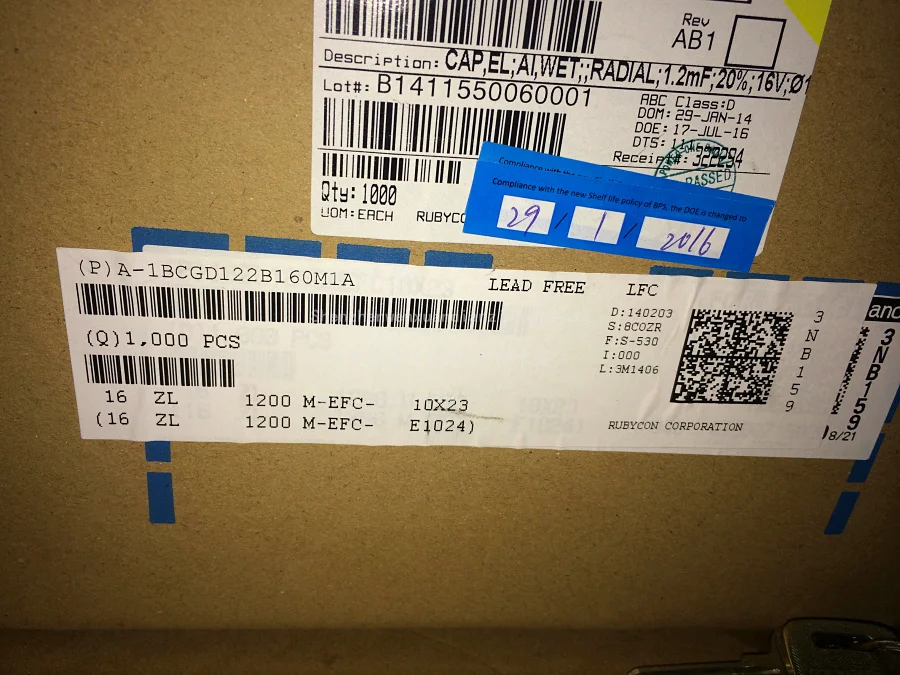 2024 10PCS new RUBYCON 16V1200UF 10X23 zl series 105 degree hot sale 1200UF 16V 1200uf/16v 1200UF16V