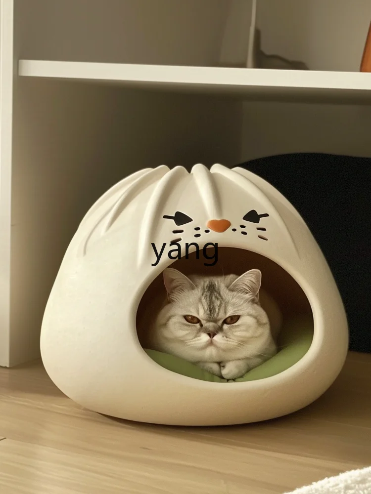 Yjq Cat Sleeping Semi-Closed Sense of Security Cute Environmental Protection Easy to Clean Spring and Summer Days