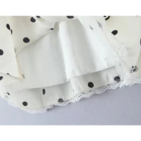 YENKYE Lace Spliced Polka Dot Halter Dress Women Elegant A-line Mini Sexy Backless Dresses Summer Robe 2025 - Image 5