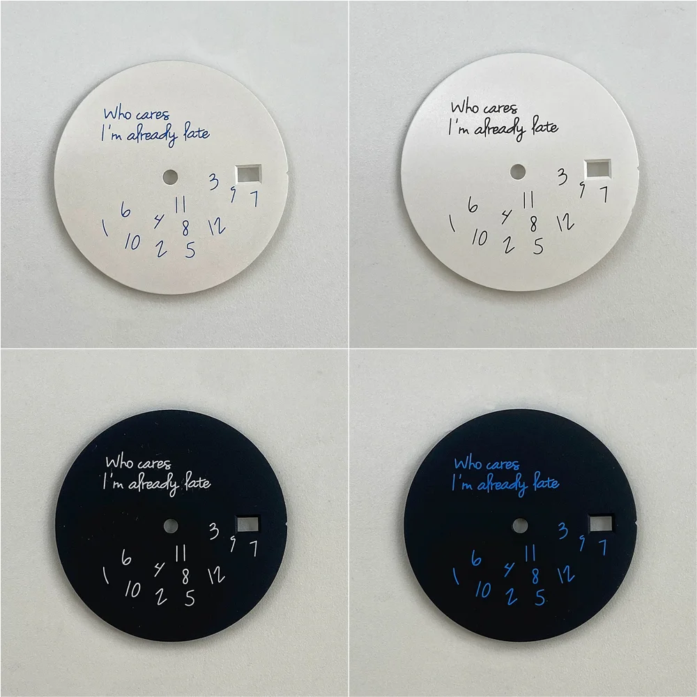 28.5mm dial who caes dial NH35 dial frosted dial fits NH35 NH36 4R35 4R36 movement watch parts replacement parts