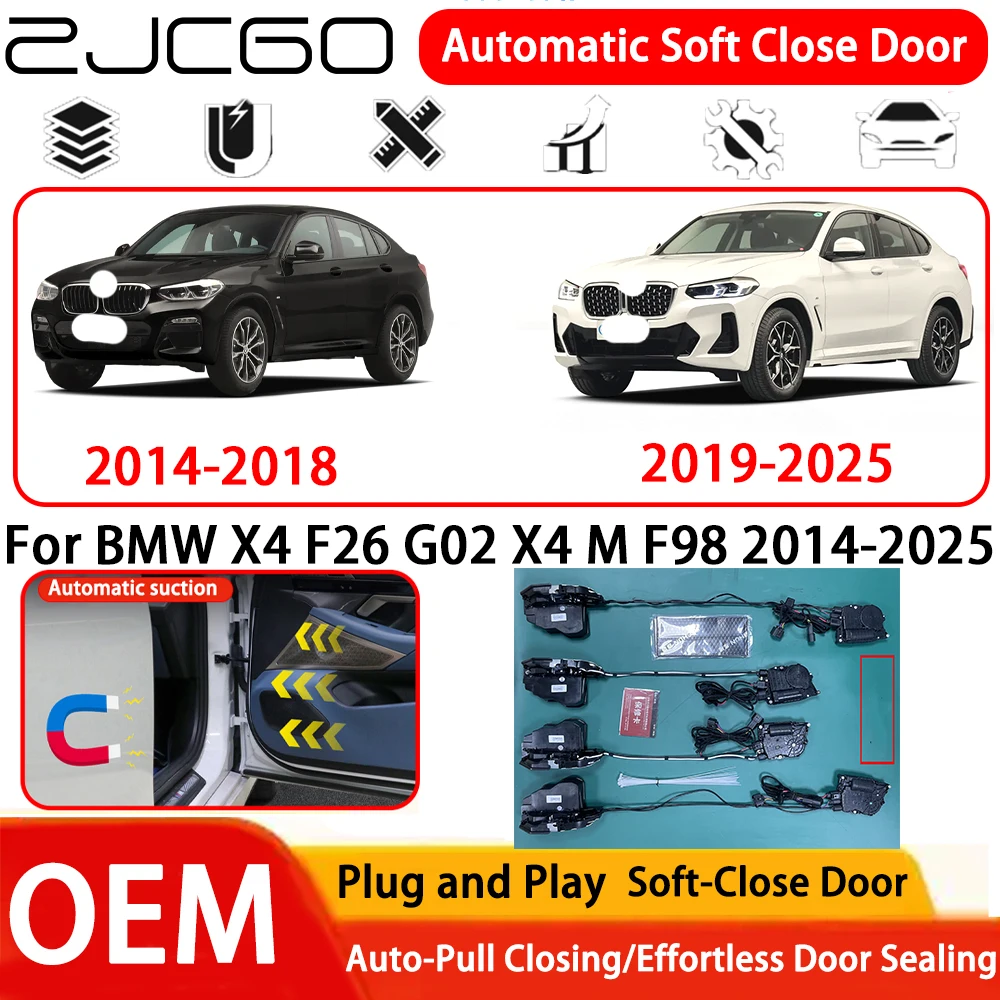 

for BMW X4 F26 G02 X4 M F98 2014-2025 Car OEM Plug and Play Automatic Electric Soft Close Door Comfort Closing System ﻿