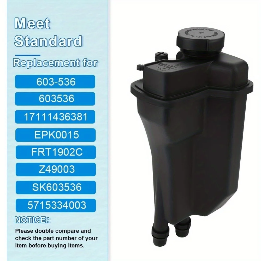 

Engine Coolant Reservoir Tank w/Cap 603-536 17111436381 Replacement for BMW 525i 2.5L 530i 3.0L E39 530i 2.8L 728i E38 2.8L