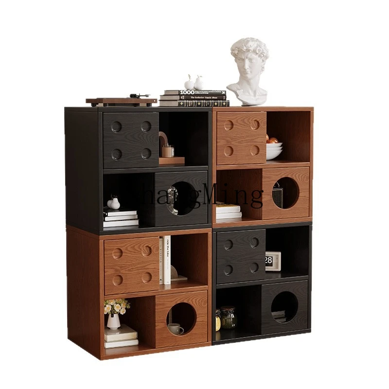 

ZYY household retro combination chest cabinet medium and ancient style display storage locker retro TV side cabinet