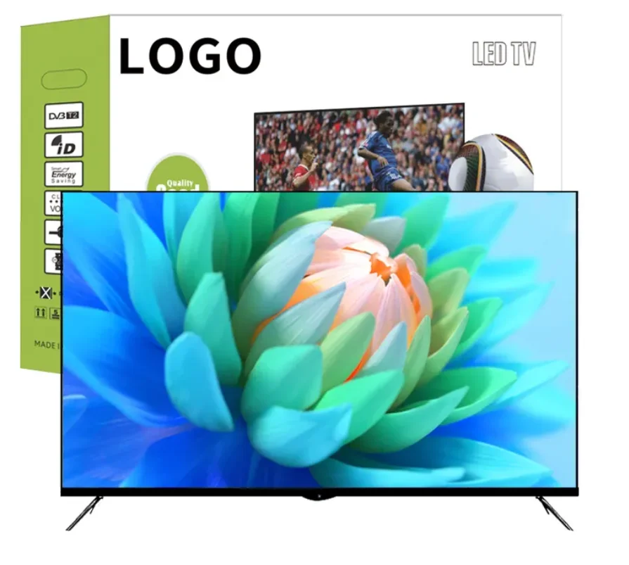 2025 تلفزيونات ذكية 4K LED مع WiFi - أطقم تلفزيون ذكية مقاس 43/55/65/75 بوصة