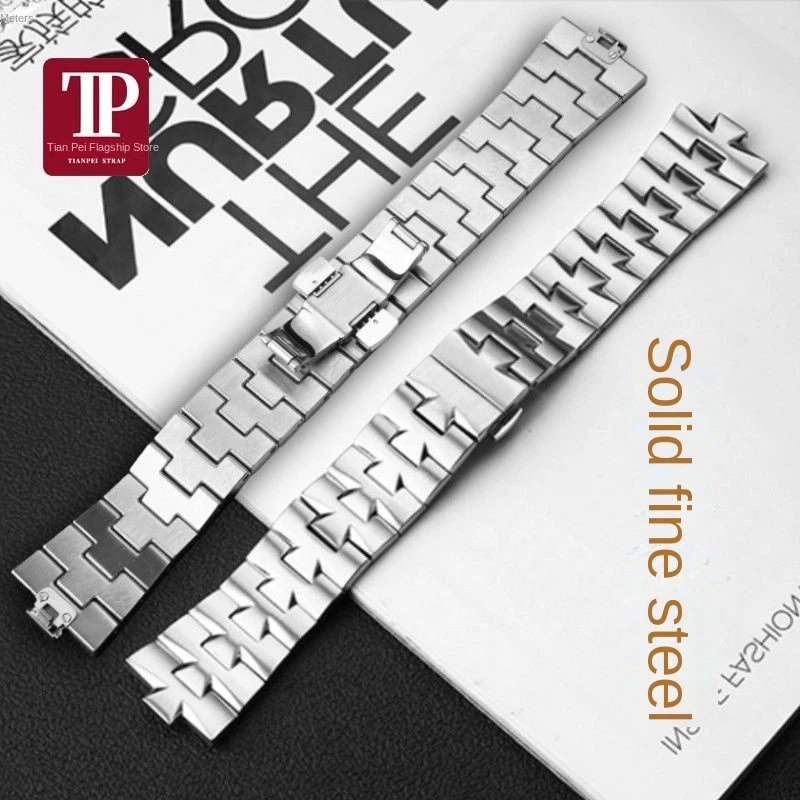 Solid Stainless Steel Strap For Vacheron Constantin VC 47040 47660 4500V 5500V Convex mouth 7mm 8mm 8.5mm Metal Watch Chain