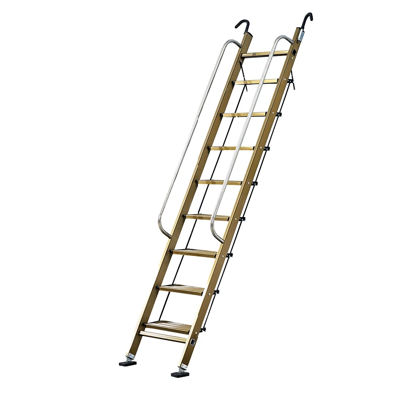 Household aluminum thickened alloy folding outdoor ten step eleven step single ladder indoor engineering ladder mobile telescopi